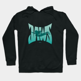 Jaws Logo Swimmer Silhouette Hoodie